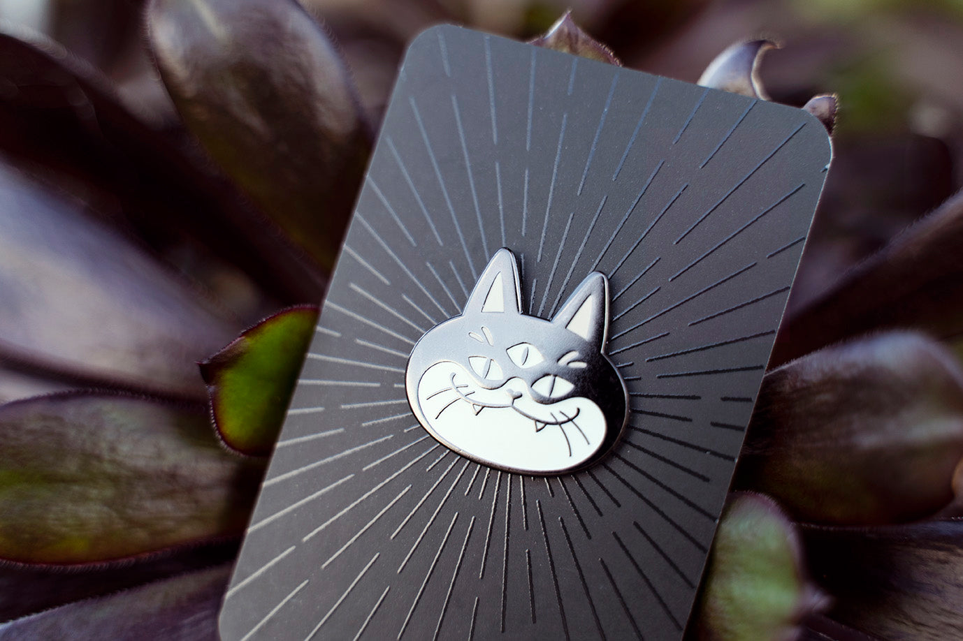 'Three-Eyed Cat' Glow-in-the-Dark Pin by Stacey Robson